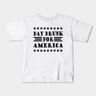 Day Drunk For America Kids T-Shirt